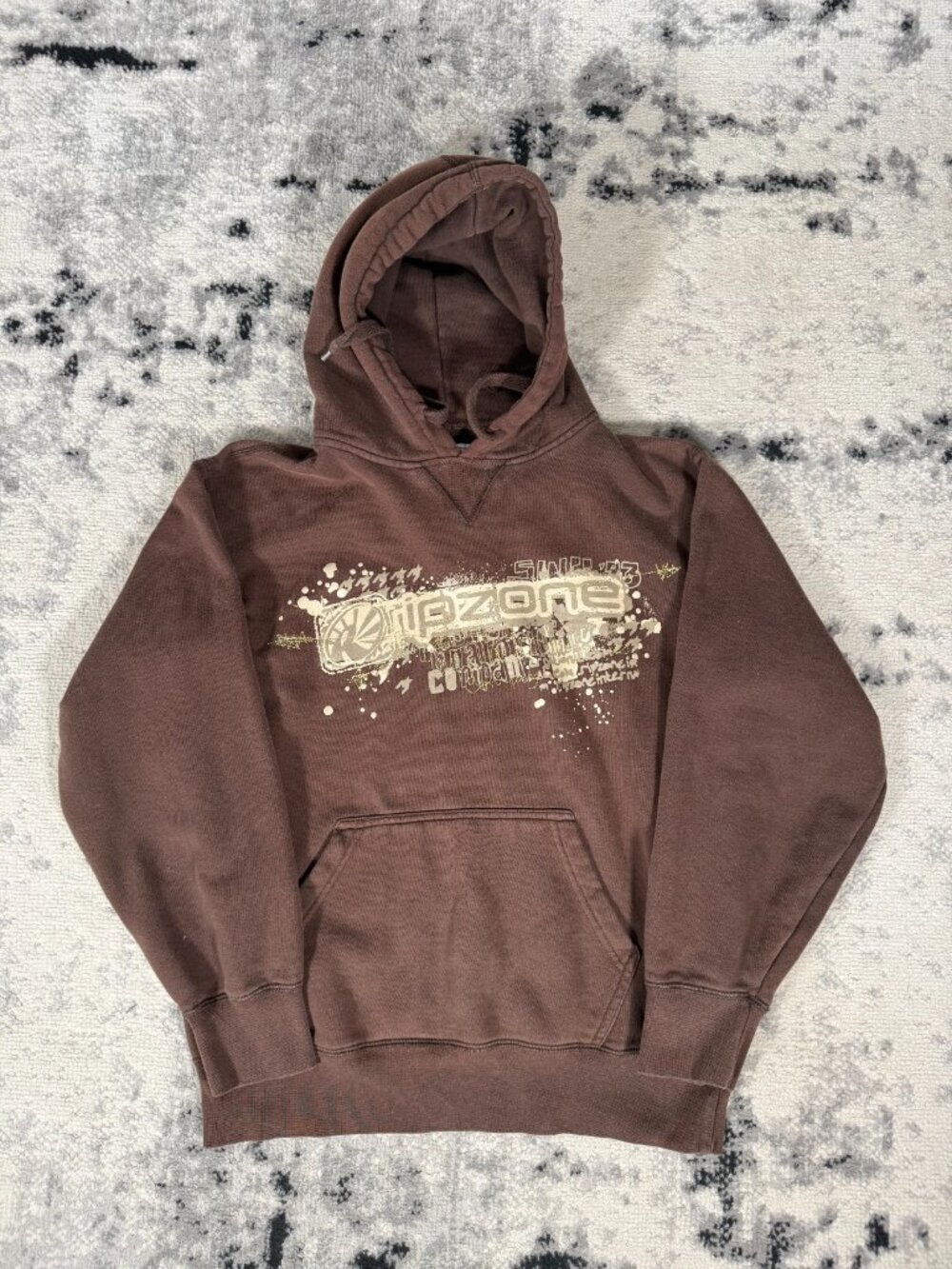 Y2K Ripzone Surfwear Printed Logo Hoodie